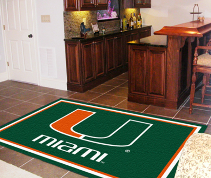 Miami Hurricanes 4' x 6' Area Rug