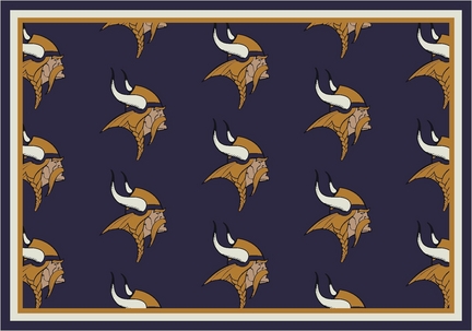 Minnesota Vikings 7' 8" x 10' 9" Team Repeat Area Rug (Purple)