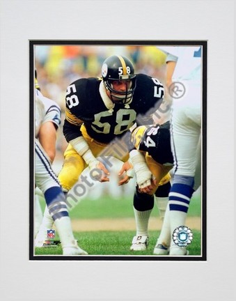 Jack Lambert "Defensive Stance" Double Matted 8” x 10” Photograph (Unframed)