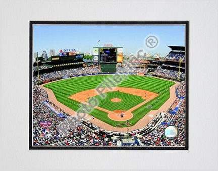 Turner Field 2009 Opening Day Double Matted 8” x 10” Photograph (Unframed)