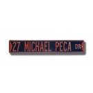 Steel Street Sign:  "27 MICHAEL PECA DR"