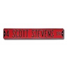 Steel Street Sign:  "4 SCOTT STEVENS DR"