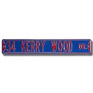 Steel Street Sign:  "34 KERRY WOOD DR."