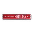 Steel Street Sign:  "PHILADELPHIA PHILLIES AVE"