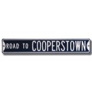 Steel Street Sign: "ROAD TO COOPERSTOWN"