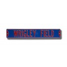 Steel Street Sign: "WRIGLEY FIELD" (Chicago Cubs Colors)