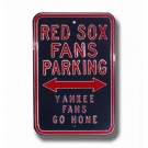 Steel Parking Sign: "RED SOX FANS PARKING:  YANKEE FANS GO HOME"