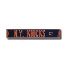Steel Street Sign:  "N.Y. KNICKS CT"