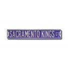 Steel Street Sign: "SACRAMENTO KINGS CT"