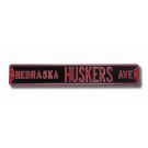 Steel Street Sign: "NEBRASKA HUSKERS AVE"