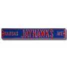 Steel Street Sign: "KANSAS JAYHAWKS AVE"