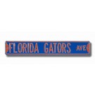 Steel Street Sign: "FLORIDA GATORS AVE" (Blue)