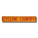 Steel Street Sign: "CYCLONE COUNTRY"