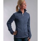 Women's Heathered Fleece Jacket with Thumbholes from Charles River Apparel