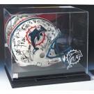 Full Size Football Helmet Display Case with Mirrored Back and Engraved NFL Team Logo