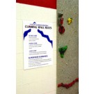 Climbing Wall Rules and Guideline Sign for Traverse Climbing Wall from Everlast Climbing