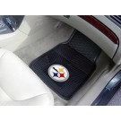 Pittsburgh Steelers 17" x 27" Heavy Duty 2-Piece Vinyl Car Mat Set