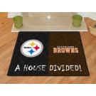 Pittsburgh Steelers and Cleveland Browns 34" x 45" House Divided Mat