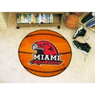 29" Round Miami (Ohio) RedHawks Basketball Mat