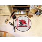 29" Round Miami (Ohio) RedHawks Baseball Mat