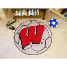 Wisconsin Badgers "W" 27" Round Soccer Mat