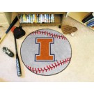 27" Round Illinois Fighting Illini Baseball Mat