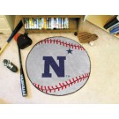 27" Round Navy Midshipmen Baseball Mat