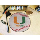 Miami Hurricanes 27" Round Baseball Mat
