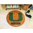 27" Round Miami Hurricanes Basketball Mat