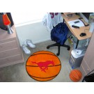 27" Round Southern Methodist (SMU) Mustangs Basketball Mat