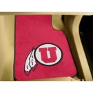 Utah Utes 17" x 27" Carpet Auto Floor Mat (Set of 2 Car Mats)