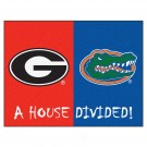 Georgia Bulldogs and Florida Gators 34" x 45" House Divided Mat