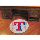 27" Round Texas Rangers Baseball Mat