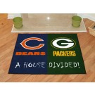 Chicago Bears and Green Bay Packers 34" x 44.5" House Divided Ma