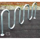 7' 3" Loop-Style Powder Coated Bike Rack (Holds 9 Bikes)
