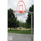 4 1/2" O.D. Unbraced Front Mount Gooseneck Basketball Backboard Post with 4' Extension