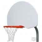 3 1/2" O.D. Unbraced Rear Mount Gooseneck Post Basketball System