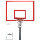 4 1/2" O.D. Front Mount Gooseneck Post Basketball System with 42" x 60" Acrylic Backboard, Braces and Breakaway Goal