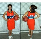 Brick-City Ladies' Streetball All Stars Jersey Dress (Orange X-Large)