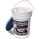 Bucket of JUGS Pearls® Leather Baseballs Designed for Pitching Machines (4 Dozen Baseballs)