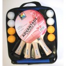 Kettler Tennis Table 4-Player Advantage Set (Paddles, Balls, Case)