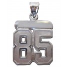 Large 3/4" Polished Double Number Polished Pendant - Sterling Silver Jewelry