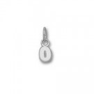 5MM 1/4" Single Number Charm - Sterling Silver Jewelry