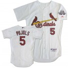 Albert Pujols St. Louis Cardinals Authentic Home Jersey, With #5 from Majestic Athletic (White 40 Small)