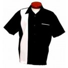 "Crossover" Bowling Collection Shirt from Mitex (Black/White Medium)