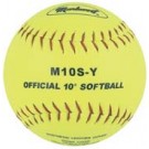 10" Synthetic Cover Yellow Softballs from Markwort - One Dozen