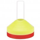 2" High Saucer Field Marker Disc Cone Set from Markwort - 12 Yellow and 12 Red Cones Included