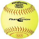 12" A9031B ASA Yellow Raised Seam Softballs from Wilson - (One Dozen)
