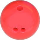 3 lb. Red Rubberized Plastic Bowling Ball from Cosom®