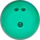 3 lb. Green Rubberized Plastic Bowling Ball
